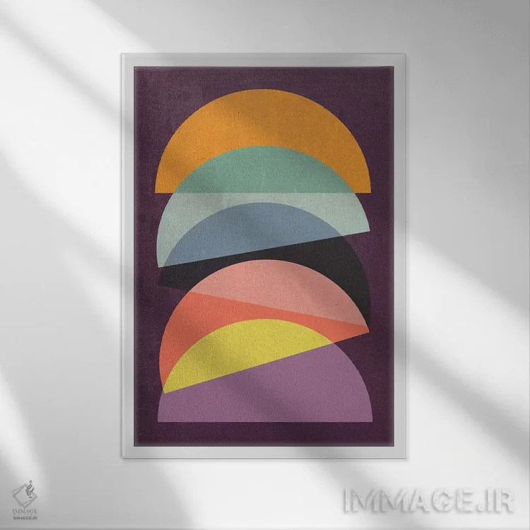 تابلو مینیمال تعادل ۲ اثر سوزانا پاز - نمای قابدار سفید