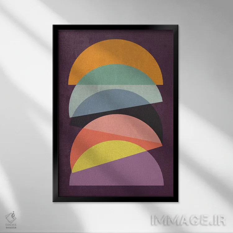 تابلو مینیمال تعادل ۲ اثر سوزانا پاز - نمای قابدار مشکی