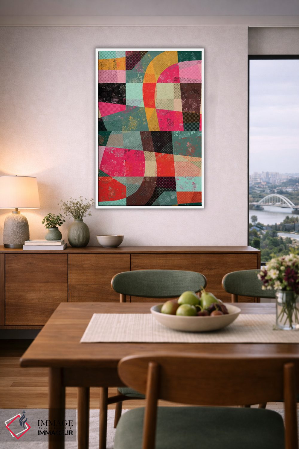 تابلو انتزاعی تکه ها ۱۰ اثر سوزانا پاز - D6W