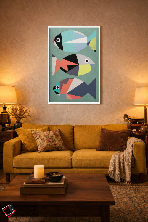 تابلو انتزاعی ماهی کوچک اثر سوزانا پاز - D3W