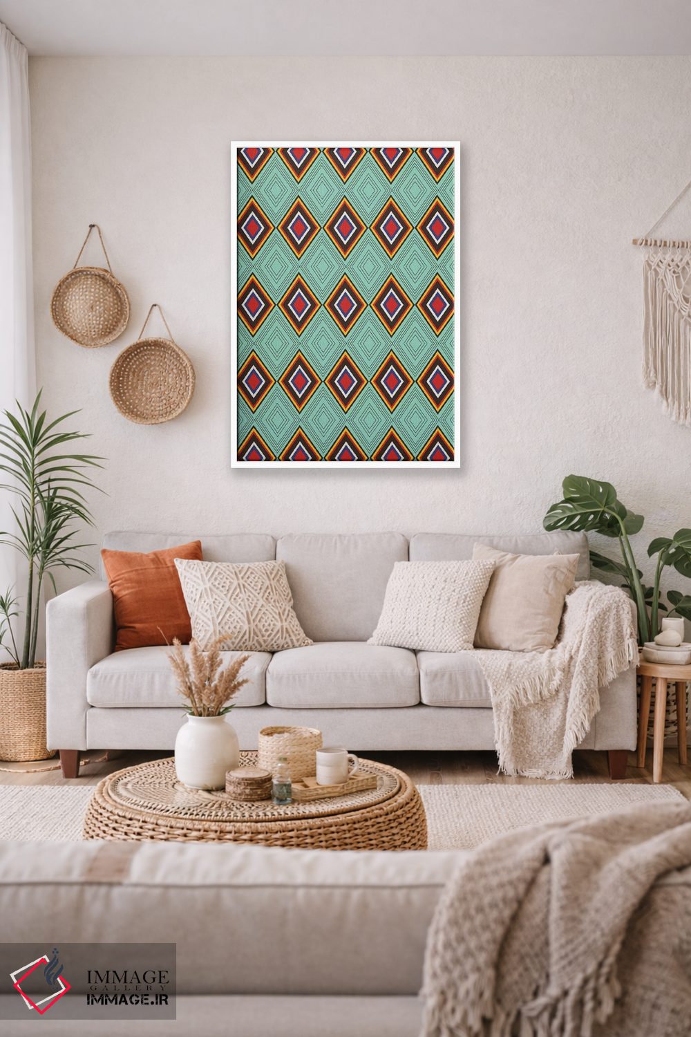 تابلو انتزاعی قبیله ای ۱۰ اثر سوزانا پاز - D2W