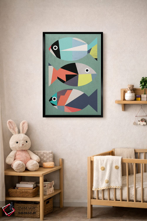 تابلو انتزاعی ماهی کوچک اثر سوزانا پاز - D5B
