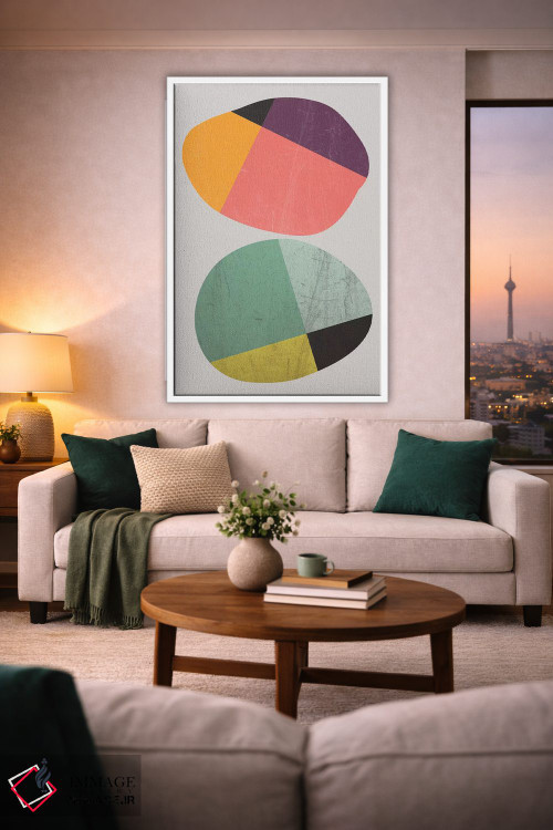 تابلو مینیمال سنگ ها ۱ اثر سوزانا پاز - D1W