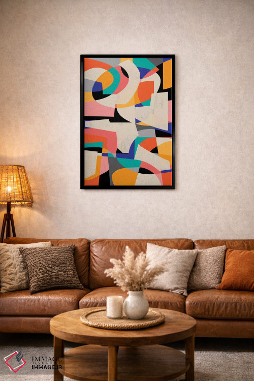 تابلو انتزاعی ضربه رنگی ۳ اثر سوزانا پاز - D3B