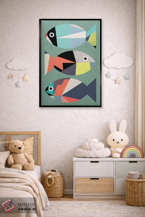 تابلو انتزاعی ماهی کوچک اثر سوزانا پاز - D6B