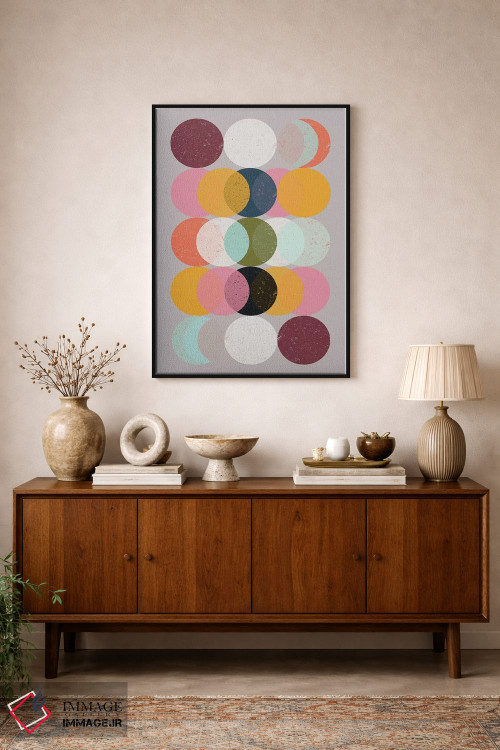 تابلو انتزاعی حالات و ماه ها اثر سوزانا پاز - D2B