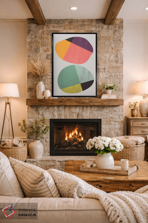 تابلو مینیمال سنگ ها ۱ اثر سوزانا پاز - D2B