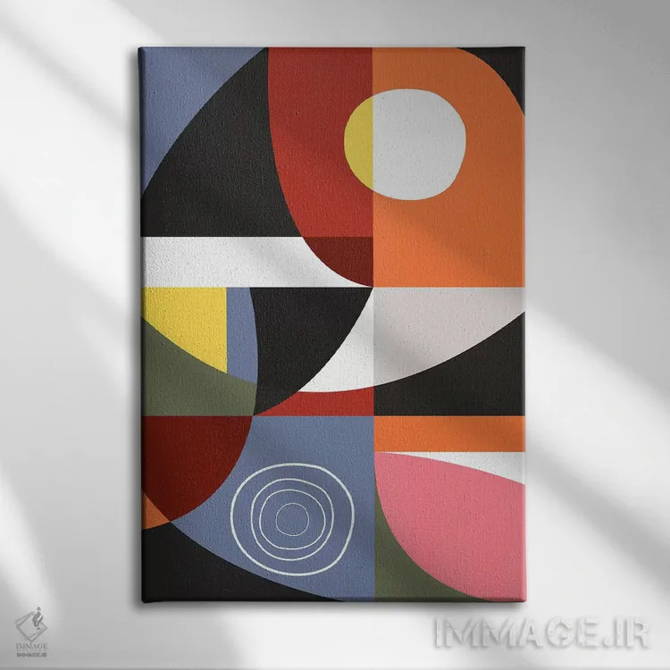 تابلو انتزاعی درون یاب ۱ اثر سوزانا پاز - نمای روبهرو روی دیوار