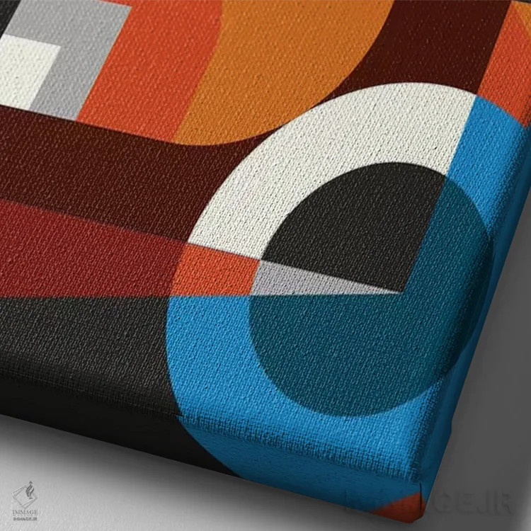 تابلو انتزاعی درون یاب ۲ اثر سوزانا پاز - نمای نزدیک بافت بوم