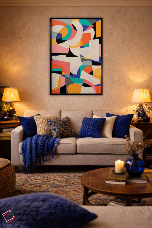 تابلو انتزاعی ضربه رنگی ۳ اثر سوزانا پاز - D5B