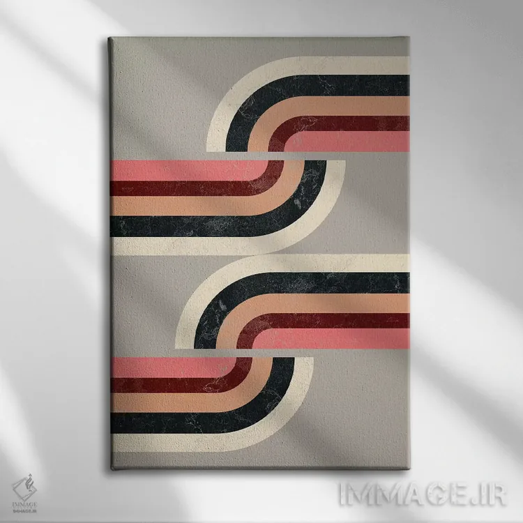 تابلو انتزاعی مسیر اثر سوزانا پاز - نمای روبهرو روی دیوار