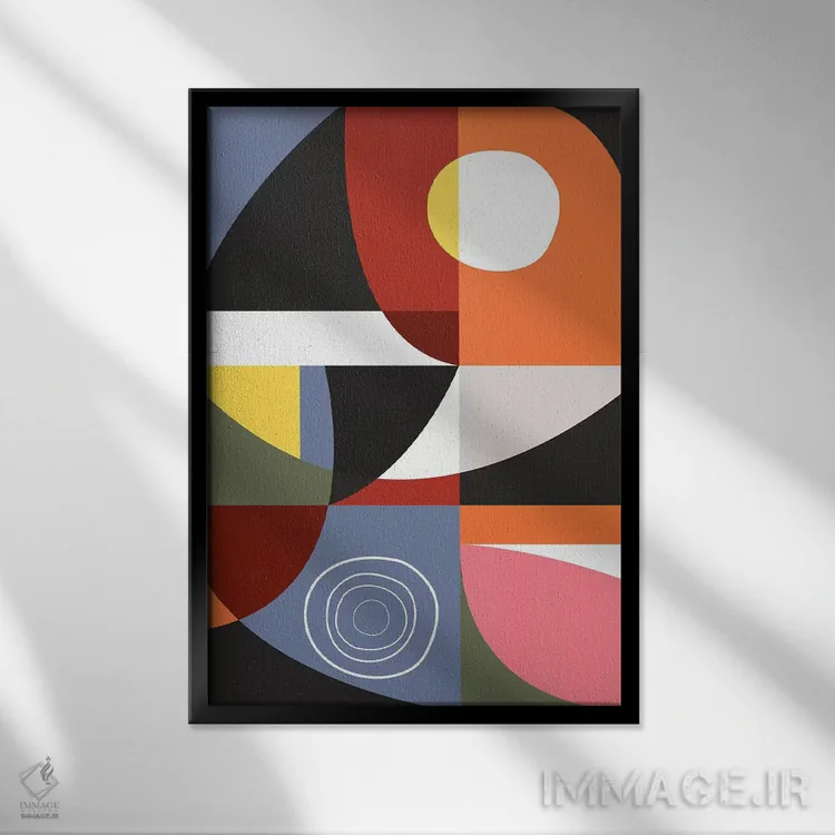 تابلو انتزاعی درون یاب ۱ اثر سوزانا پاز - نمای قابدار مشکی