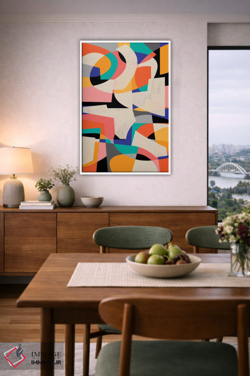 تابلو انتزاعی ضربه رنگی ۳ اثر سوزانا پاز - D6W