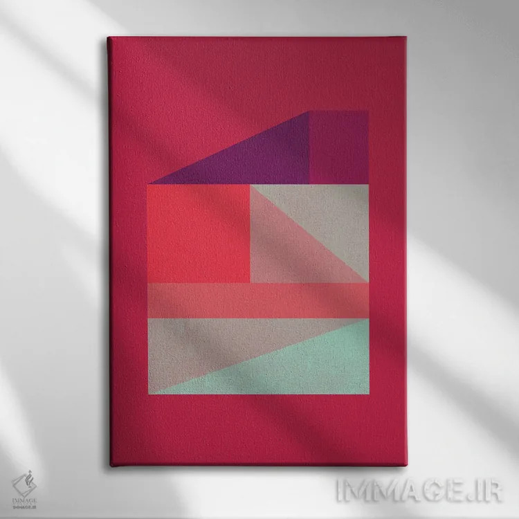 تابلو مینیمال سه تکه ۱ اثر سوزانا پاز - نمای روبهرو روی دیوار