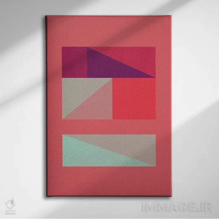 تابلو مینیمال سه تکه ۳ اثر سوزانا پاز - نمای روبهرو روی دیوار