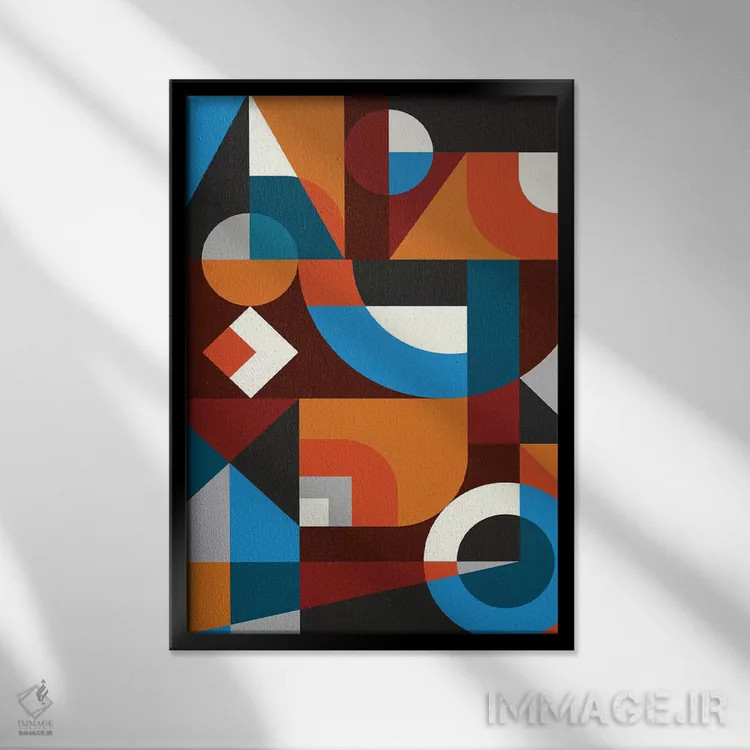 تابلو انتزاعی درون یاب ۲ اثر سوزانا پاز - نمای قابدار مشکی