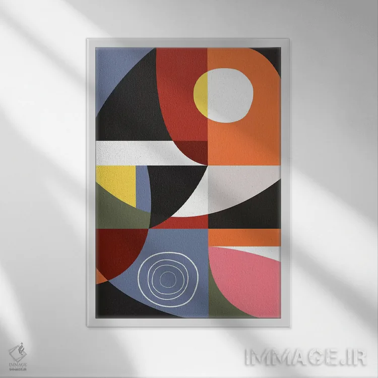 تابلو انتزاعی درون یاب ۱ اثر سوزانا پاز - نمای قابدار سفید