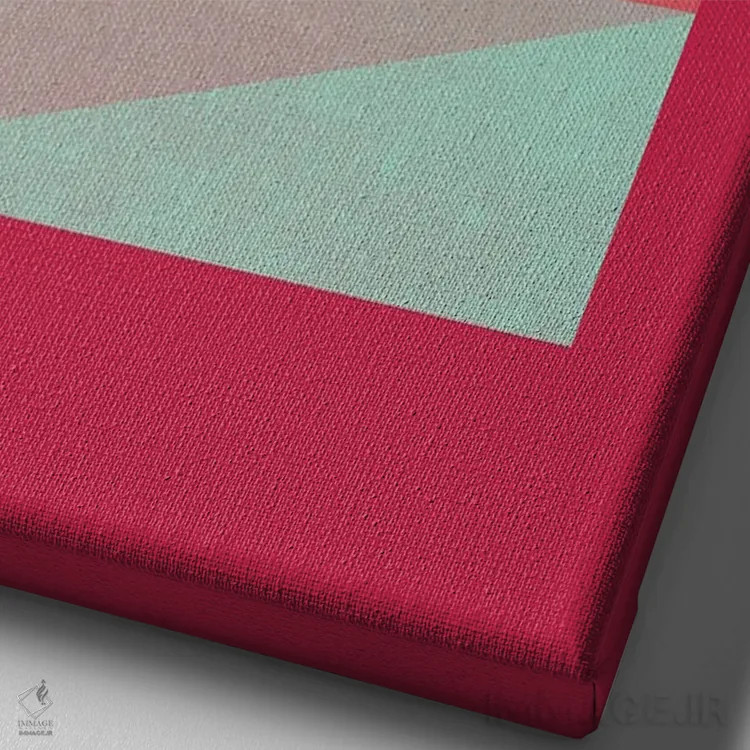 تابلو مینیمال سه تکه ۱ اثر سوزانا پاز - نمای نزدیک بافت بوم