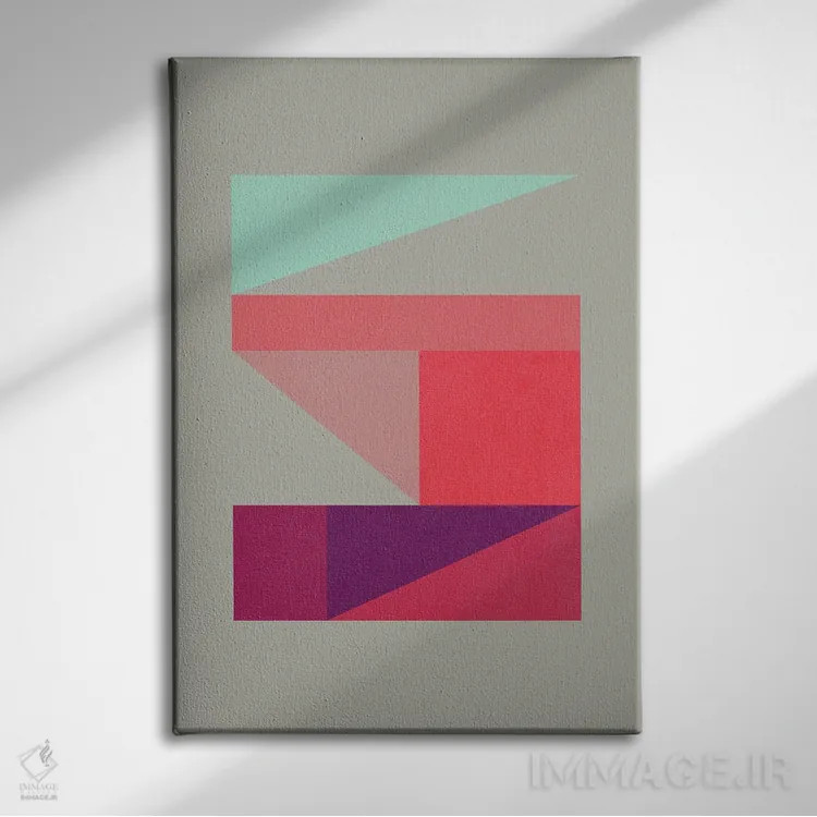 تابلو مینیمال سه تکه ۲ اثر سوزانا پاز - نمای روبهرو روی دیوار