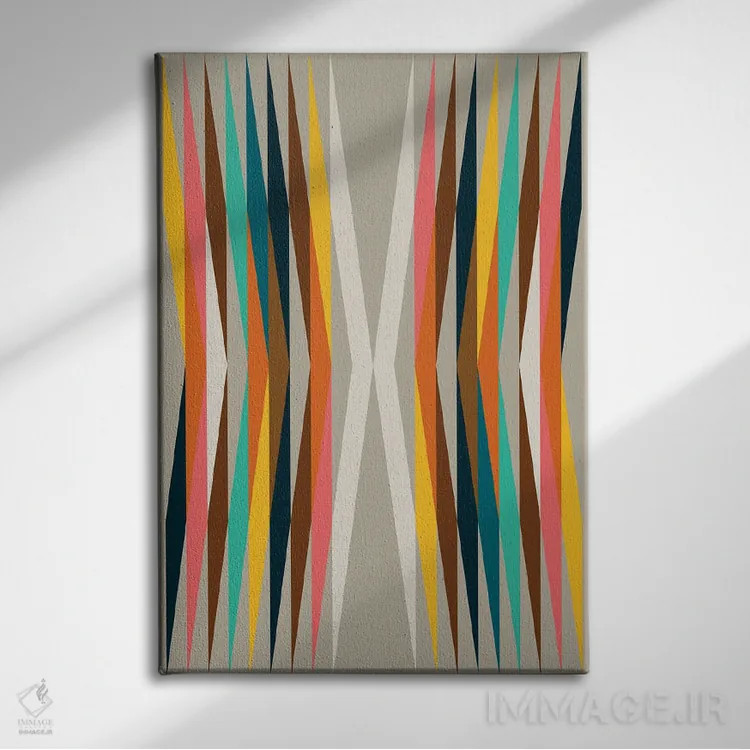 تابلو انتزاعی مکزیکا ۱ اثر سوزانا پاز - نمای روبهرو روی دیوار