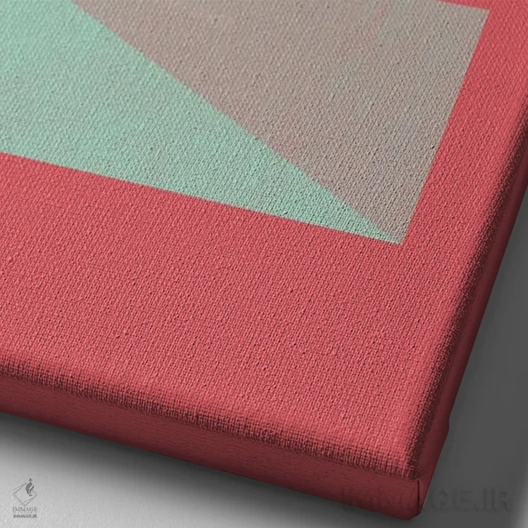 تابلو مینیمال سه تکه ۳ اثر سوزانا پاز - نمای نزدیک بافت بوم