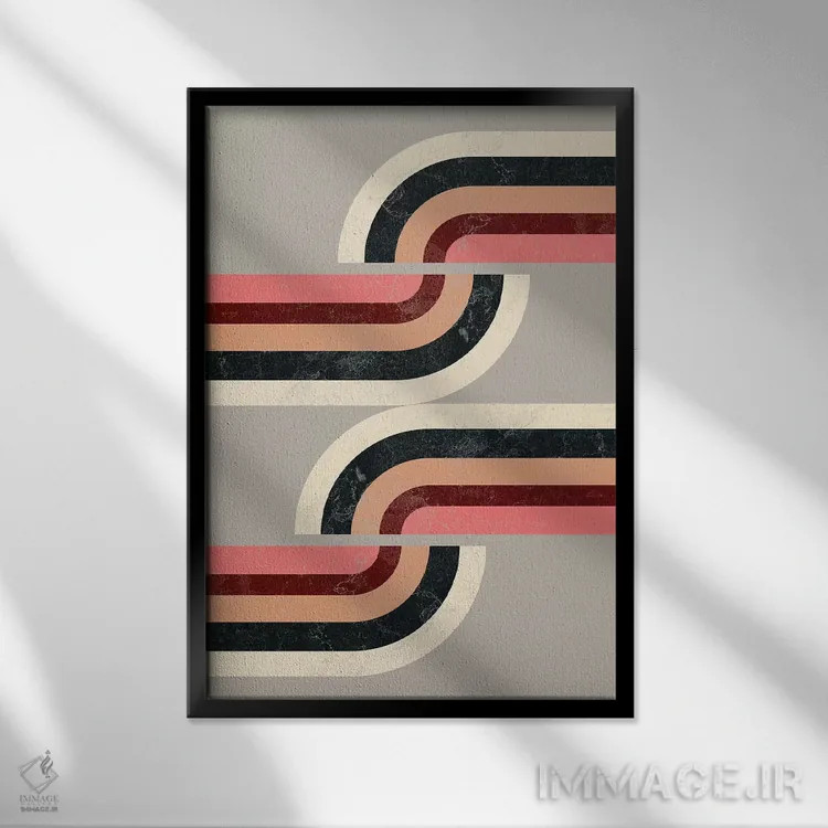 تابلو انتزاعی مسیر اثر سوزانا پاز - نمای قابدار مشکی