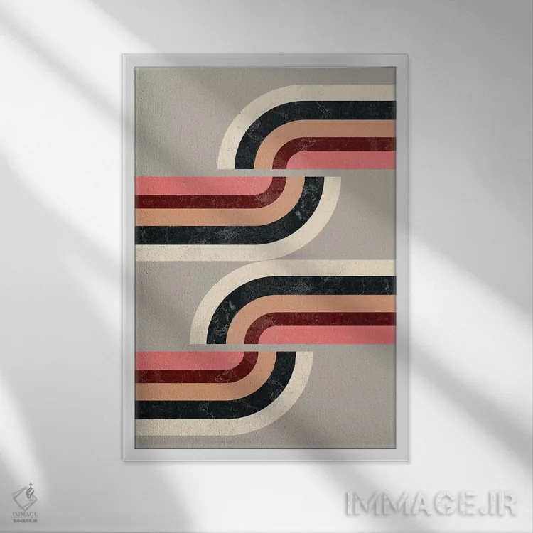 تابلو انتزاعی مسیر اثر سوزانا پاز - نمای قابدار سفید