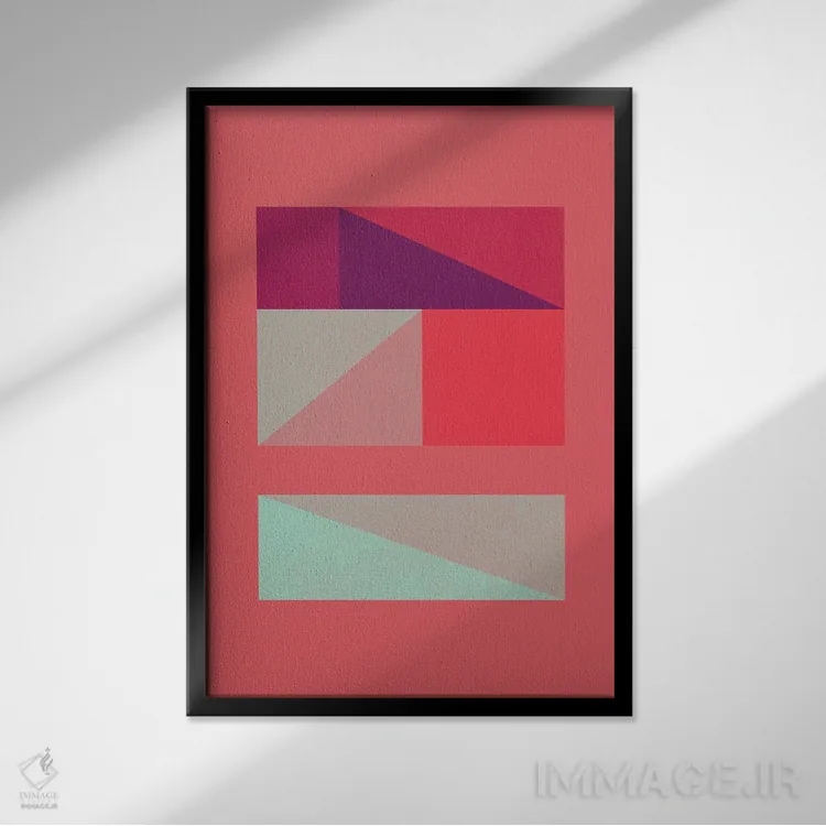 تابلو مینیمال سه تکه ۳ اثر سوزانا پاز - نمای قابدار مشکی