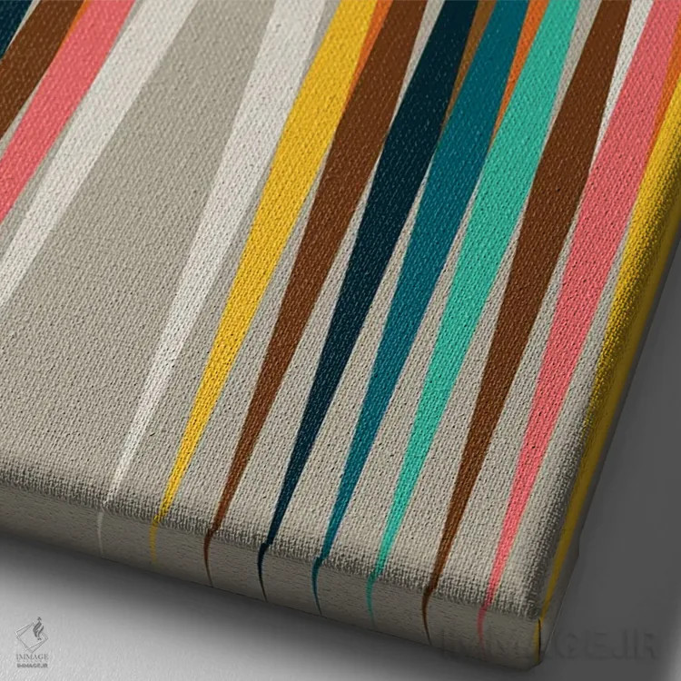 تابلو انتزاعی مکزیکا ۱ اثر سوزانا پاز - نمای نزدیک بافت بوم