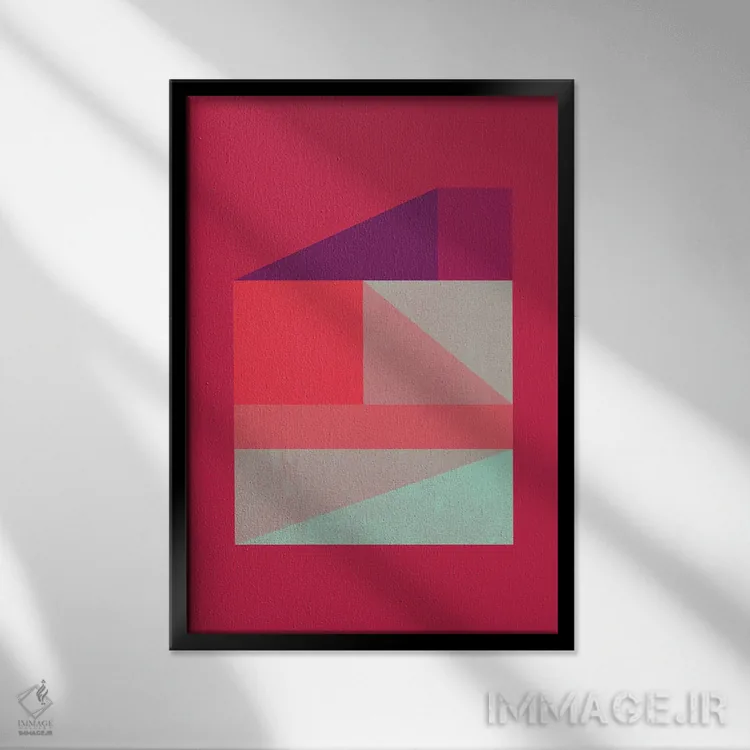 تابلو مینیمال سه تکه ۱ اثر سوزانا پاز - نمای قابدار مشکی