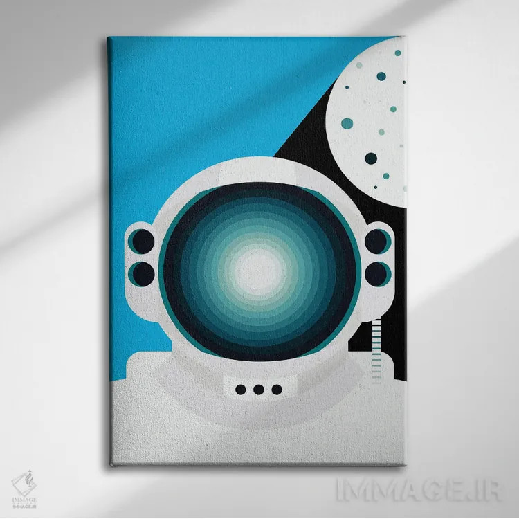 تابلو مدرن آستروپاپ اثر سوزانا پاز - نمای روبهرو روی دیوار