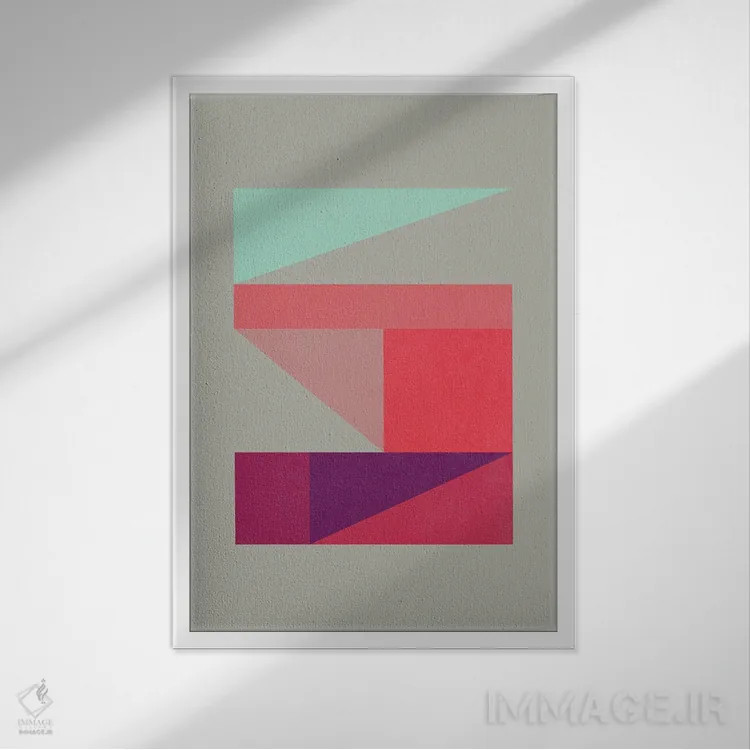 تابلو مینیمال سه تکه ۲ اثر سوزانا پاز - نمای قابدار سفید