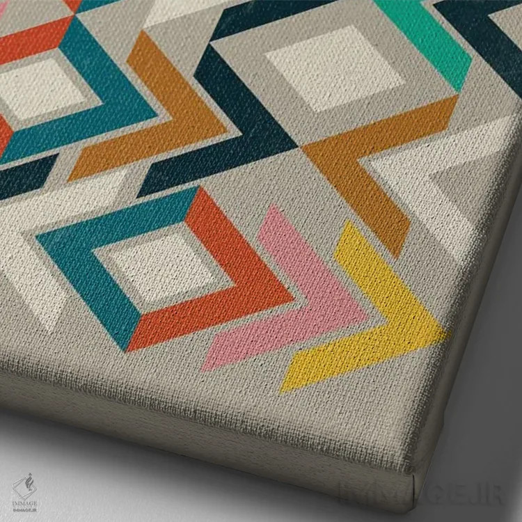 تابلو انتزاعی مکزیکا ۲ اثر سوزانا پاز - نمای نزدیک بافت بوم