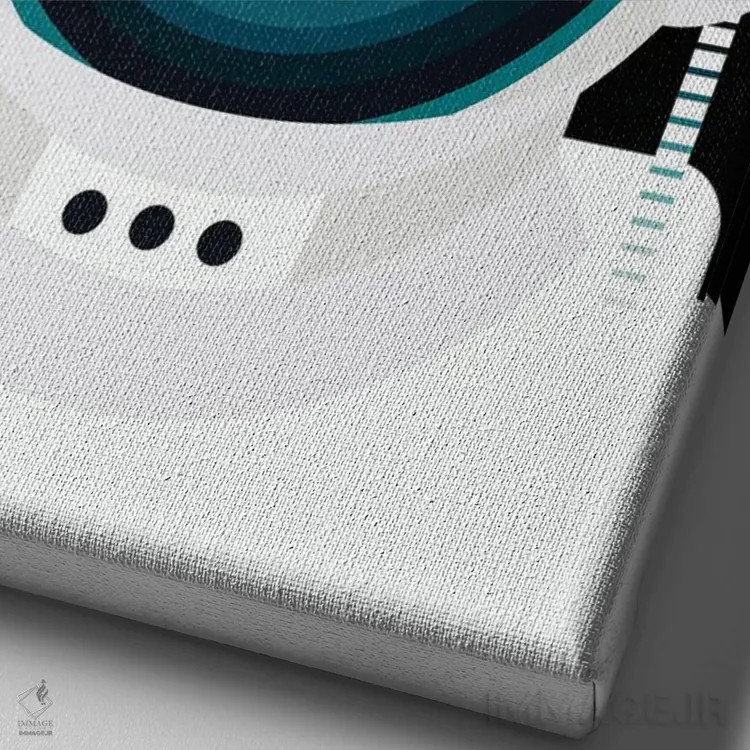 تابلو مدرن آستروپاپ اثر سوزانا پاز - نمای نزدیک بافت بوم