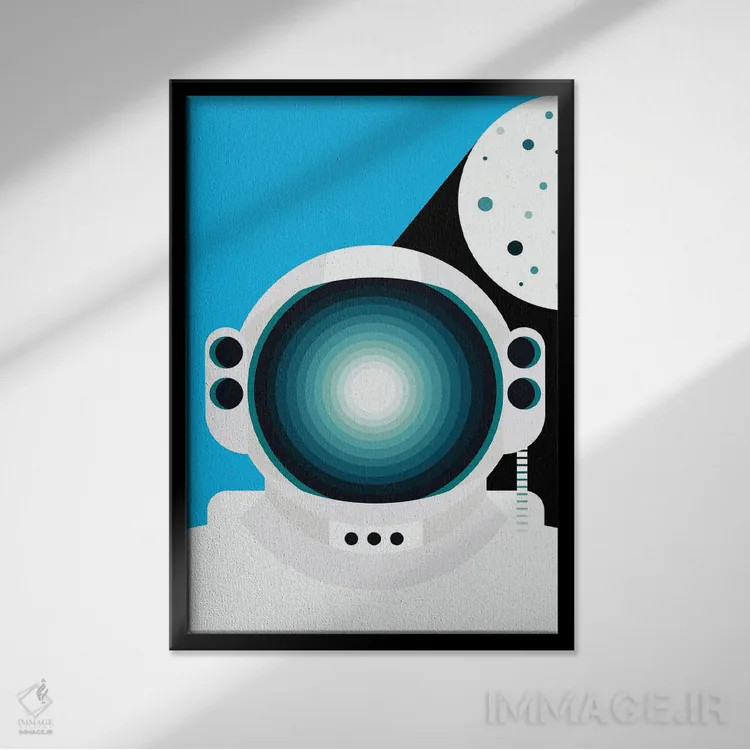 تابلو مدرن آستروپاپ اثر سوزانا پاز - نمای قابدار مشکی