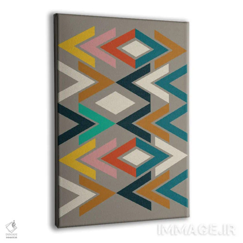 تابلو انتزاعی مکزیکا ۳ اثر سوزانا پاز - نمای پرسپکتیو محصول