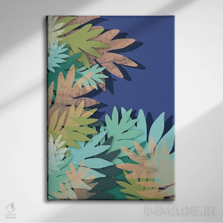 تابلو مدرن اقیانوسیه ها اثر سوزانا پاز - نمای روبهرو روی دیوار