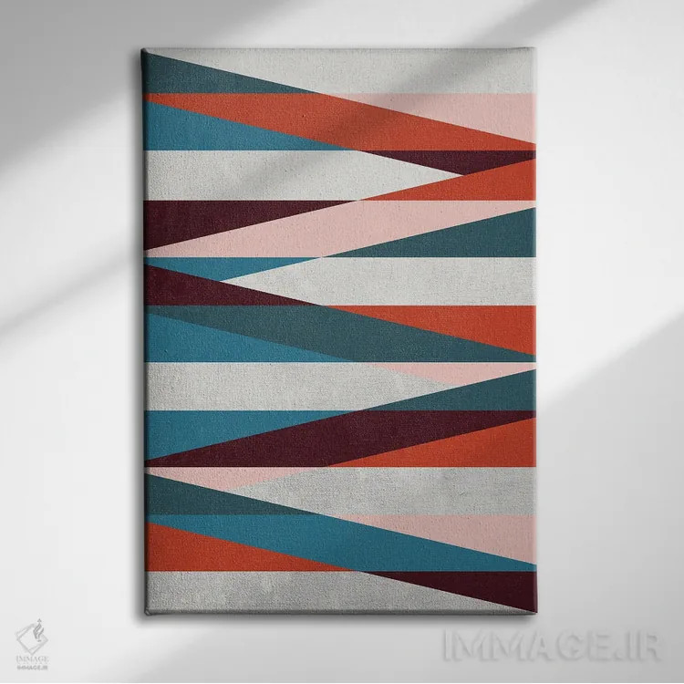 تابلو انتزاعی درون یاب ۴ اثر سوزانا پاز - نمای روبهرو روی دیوار