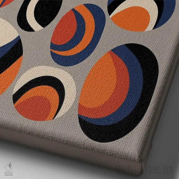 تابلو انتزاعی صدف ها اثر سوزانا پاز - نمای نزدیک بافت بوم