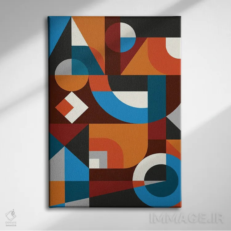 تابلو انتزاعی درون یاب ۲ اثر سوزانا پاز - نمای روبهرو روی دیوار