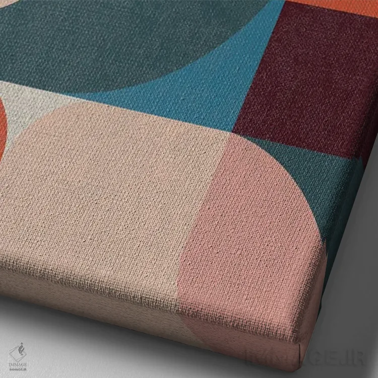 تابلو انتزاعی درون یاب ۳ اثر سوزانا پاز - نمای نزدیک بافت بوم