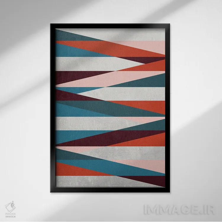 تابلو انتزاعی درون یاب ۴ اثر سوزانا پاز - نمای قابدار مشکی