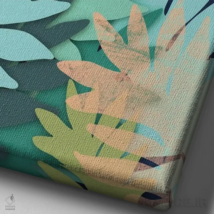 تابلو مدرن اقیانوسیه ها اثر سوزانا پاز - نمای نزدیک بافت بوم