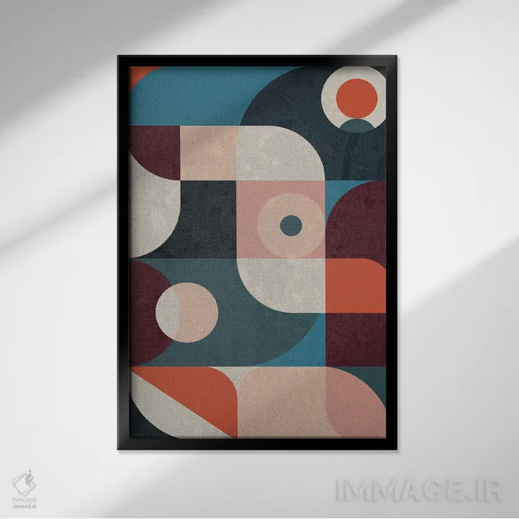 تابلو انتزاعی درون یاب ۳ اثر سوزانا پاز - نمای قابدار مشکی