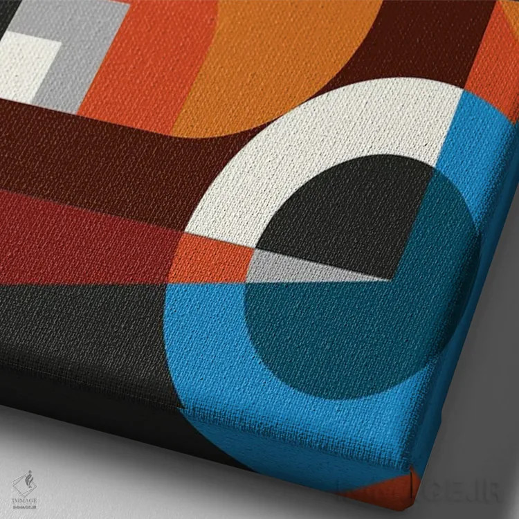 تابلو انتزاعی درون یاب ۲ اثر سوزانا پاز - نمای نزدیک بافت بوم