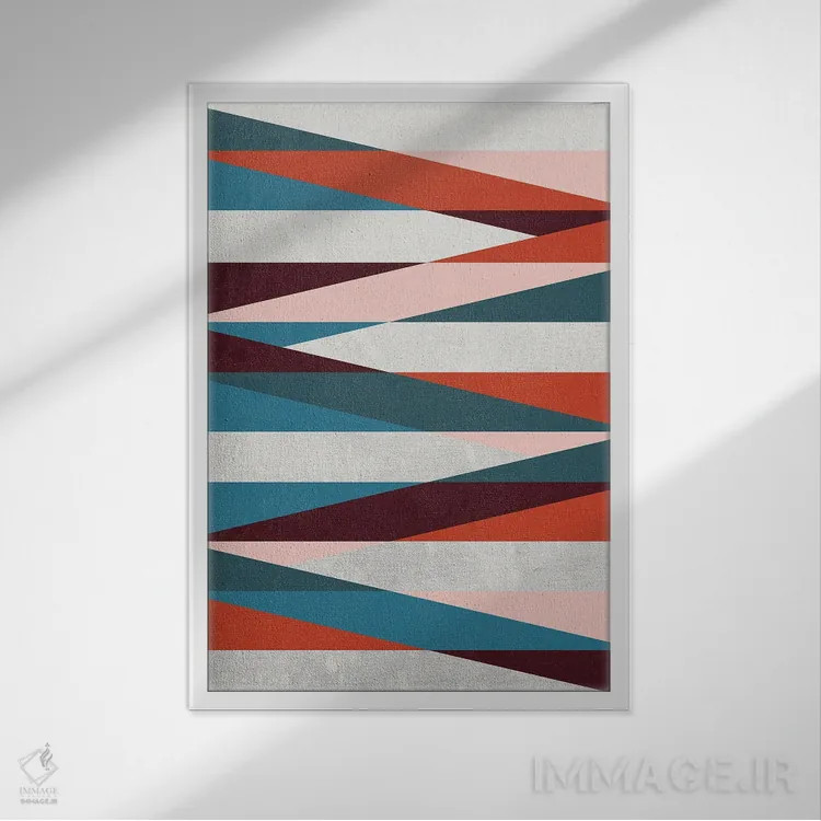 تابلو انتزاعی درون یاب ۴ اثر سوزانا پاز - نمای قابدار سفید