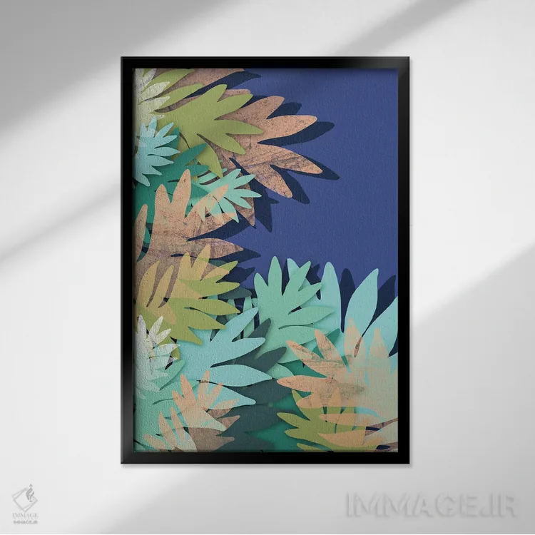 تابلو مدرن اقیانوسیه ها اثر سوزانا پاز - نمای قابدار مشکی