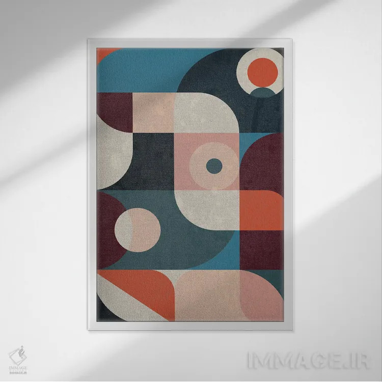 تابلو انتزاعی درون یاب ۳ اثر سوزانا پاز - نمای قابدار سفید