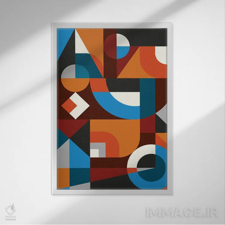 تابلو انتزاعی درون یاب ۲ اثر سوزانا پاز - نمای قابدار سفید