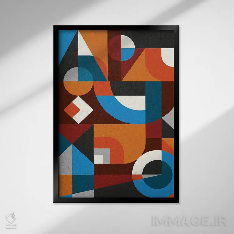 تابلو انتزاعی درون یاب ۲ اثر سوزانا پاز - نمای قابدار مشکی